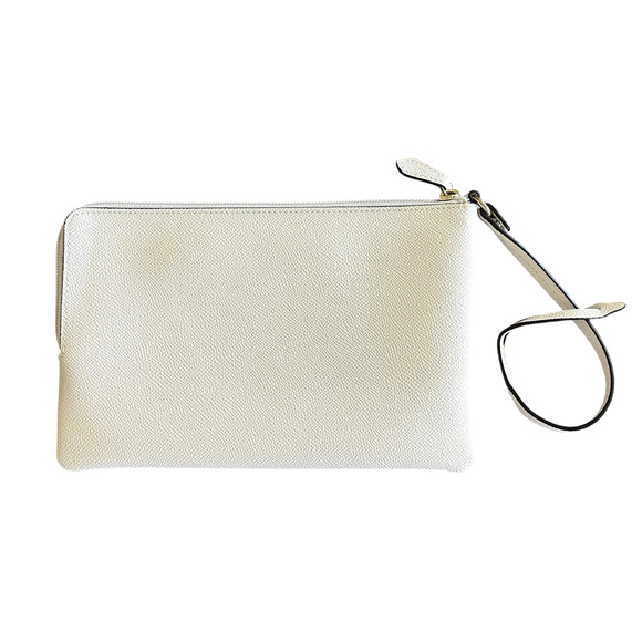 COACH Cream/Black Saffiano Leather Storypatch Creed Tote Insert/Wristlet/Clutch - Picture 6 of 7